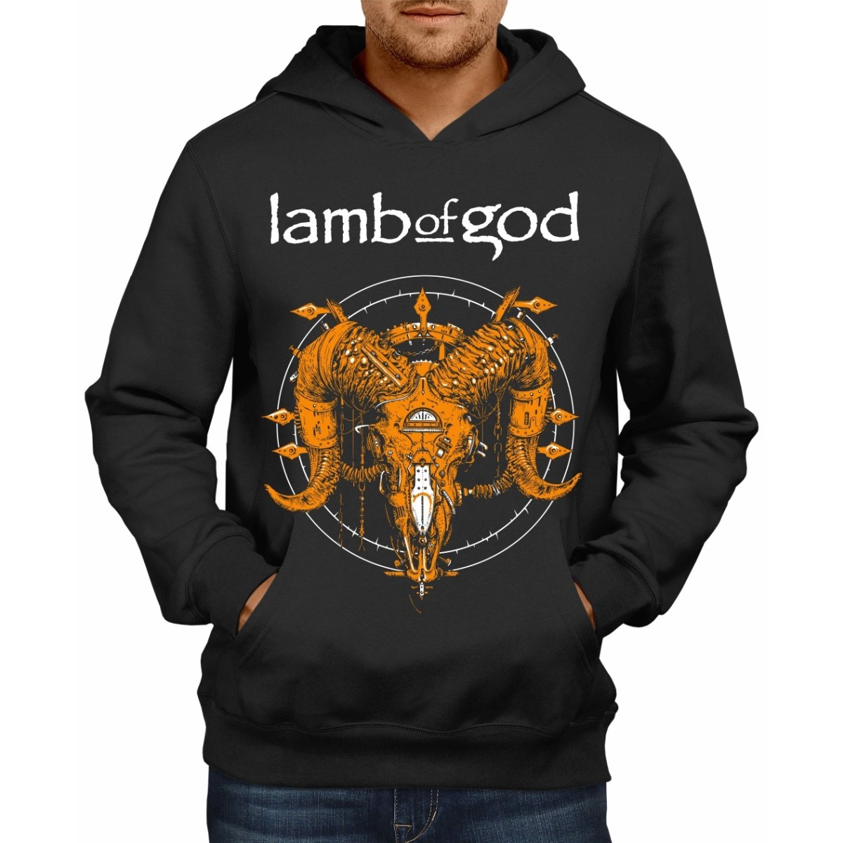 Rockwear Brasil - Moletom Lamb Of God 6 Rockwear Preto