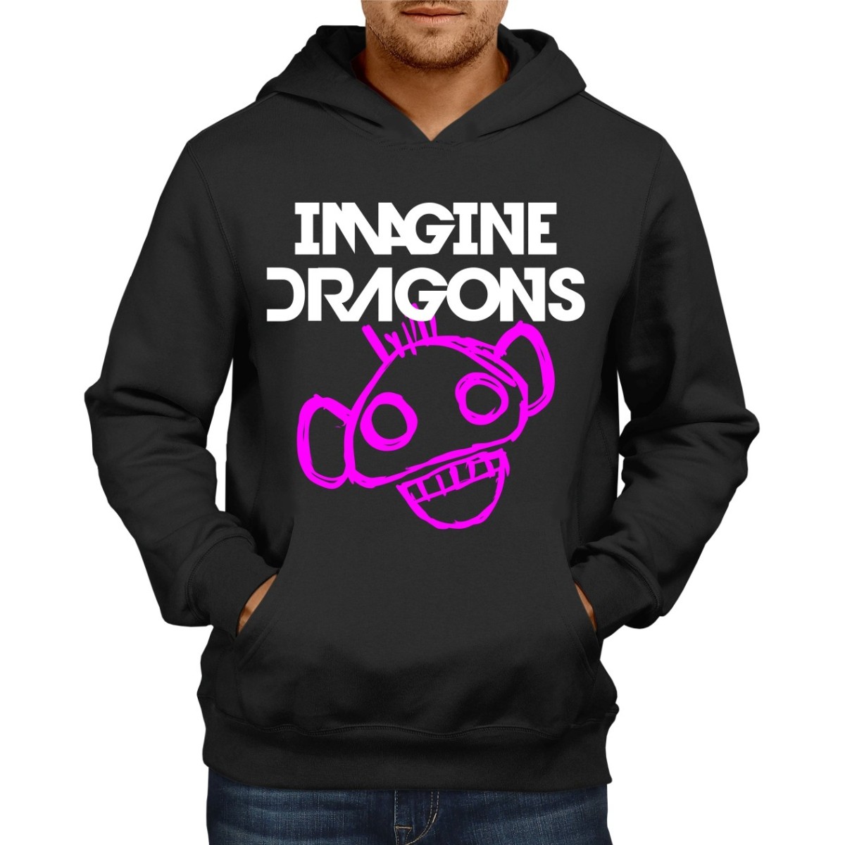 Rockwear Brasil - Moletom Imagine Dragons 3 Rockwear Preto