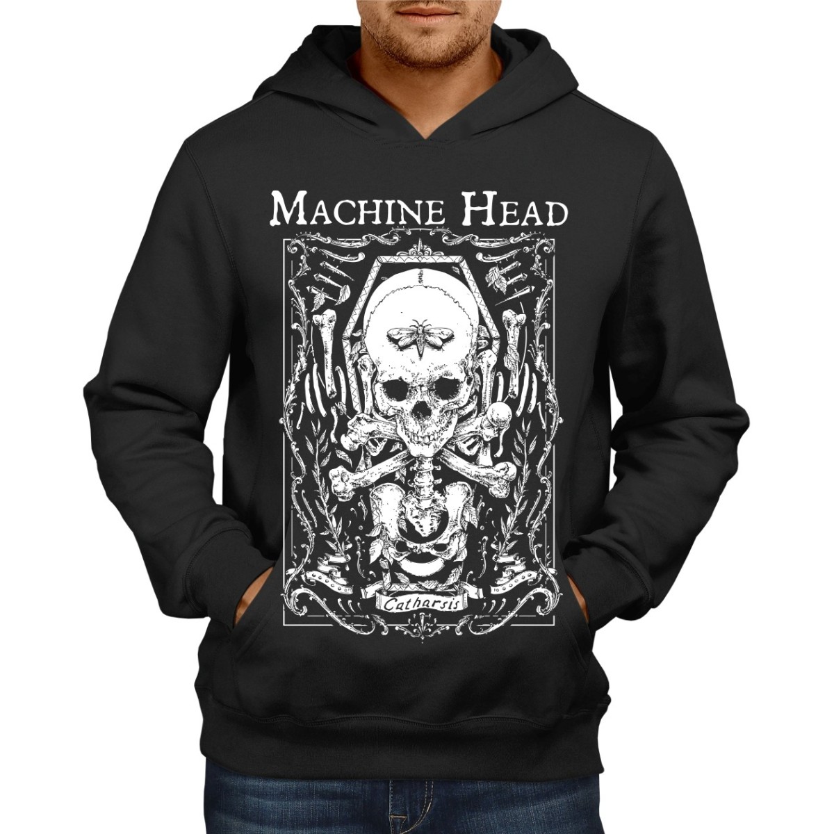 Rockwear Brasil - Moletom Machine Head 2 Rockwear Preto