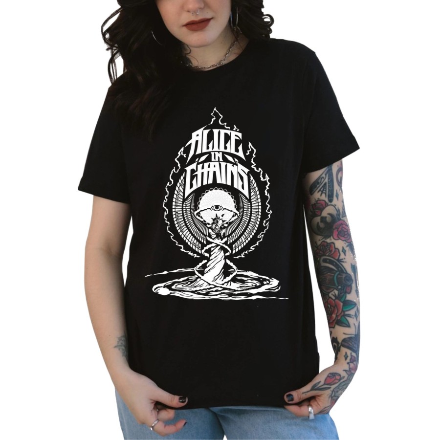 Rockwear Brasil - Baby look Alice In Chains Rockwear Preta