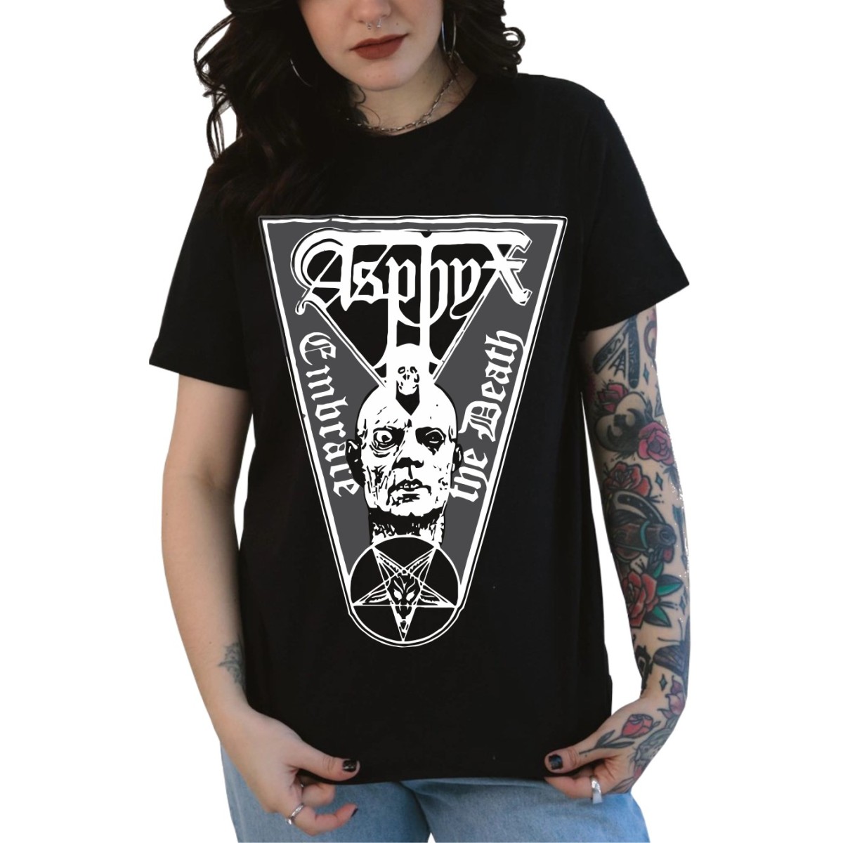 Rockwear Brasil - Baby look Asphyx Rockwear Preta