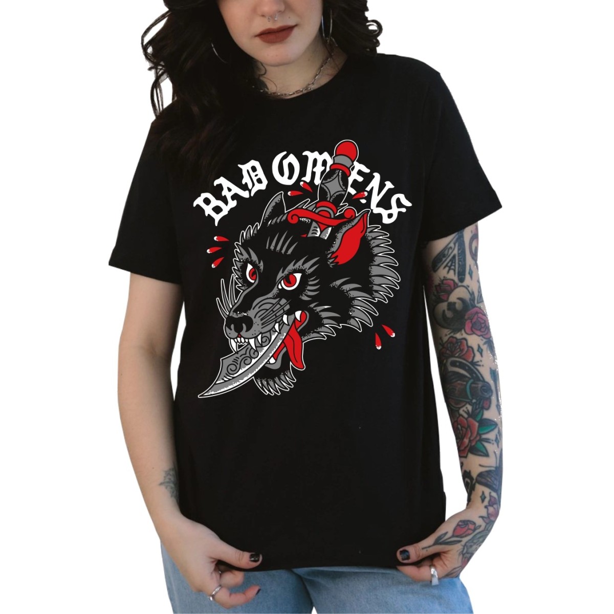 Rockwear Brasil - Baby look Bad Omens 2 Rockwear Preta