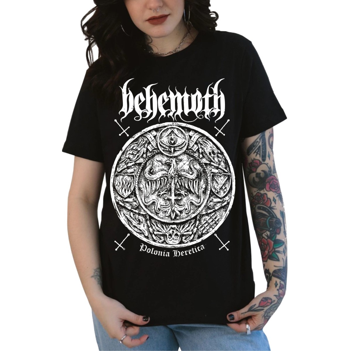 Rockwear Brasil - Baby look Behemoth 3 Rockwear Preta