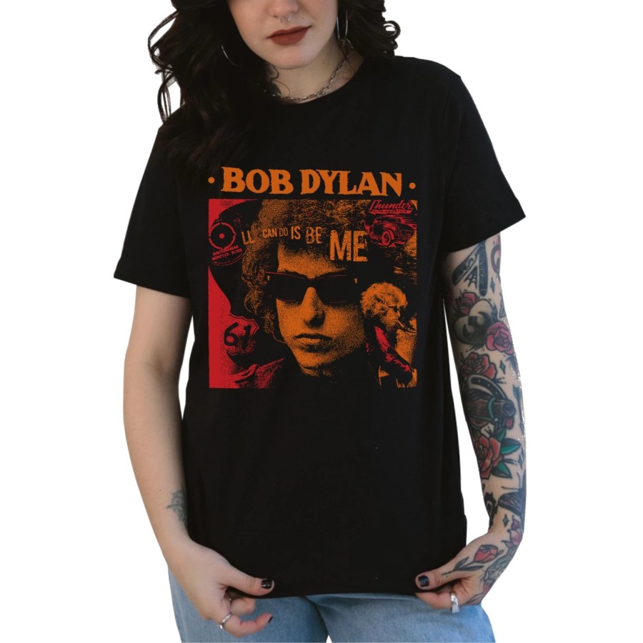 Rockwear Brasil - Baby look Bob Dylan 2 Rockwear Preta