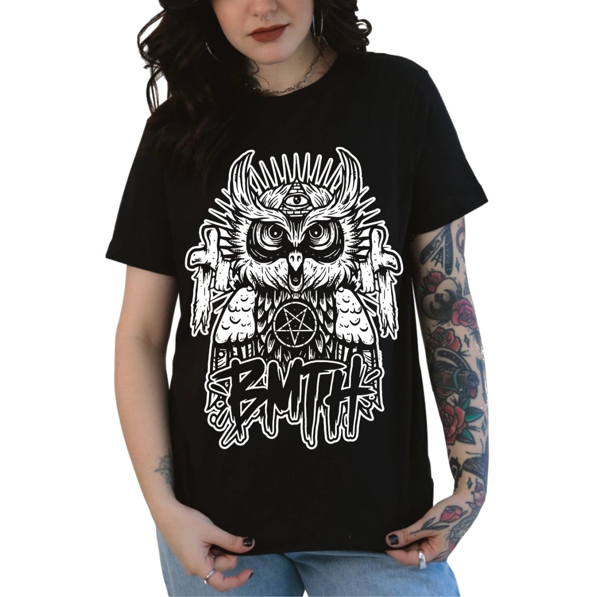 Rockwear Brasil - Baby look Bring Me The Horizon Rockwear Preta