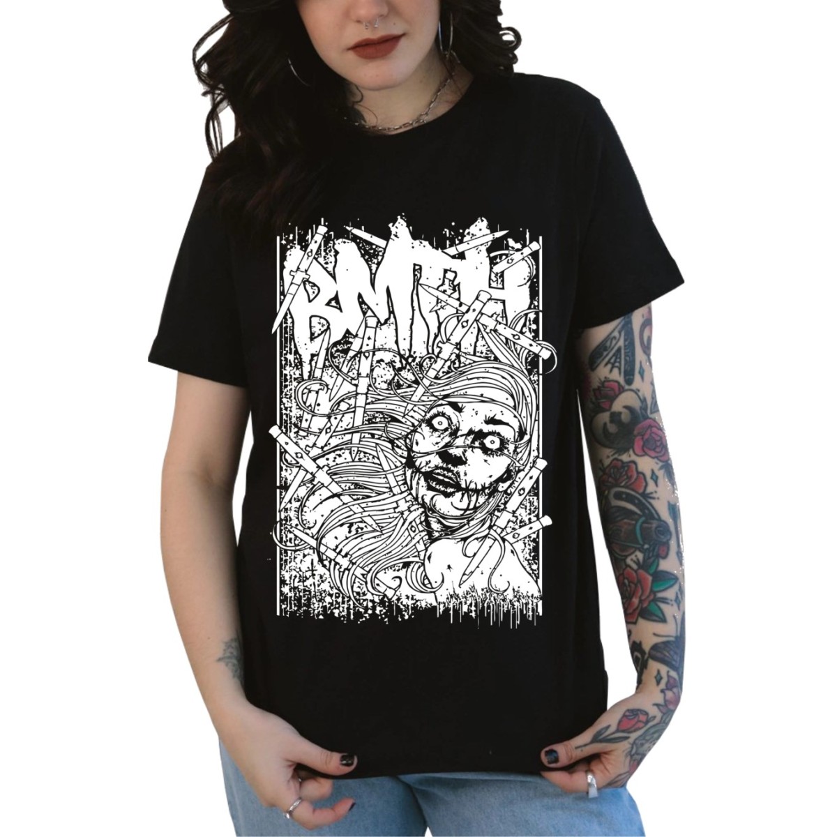 Rockwear Brasil - Baby look Bring Me The Horizon 5 Rockwear Preta