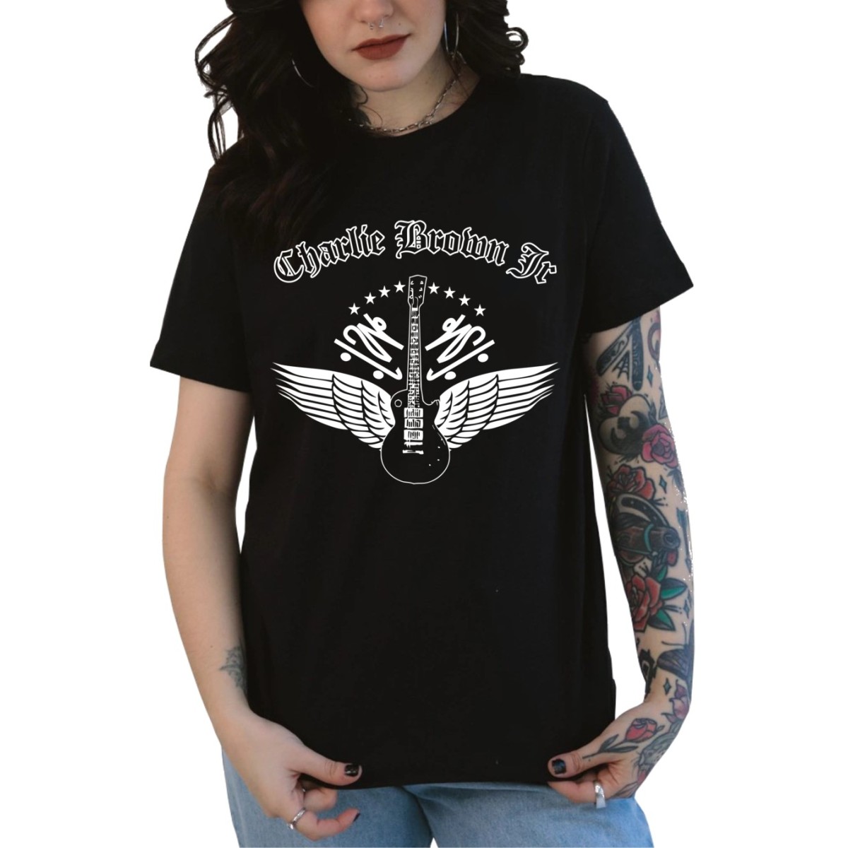 Rockwear Brasil - Baby look Charlie Brown Jr 2 Rockwear Preta