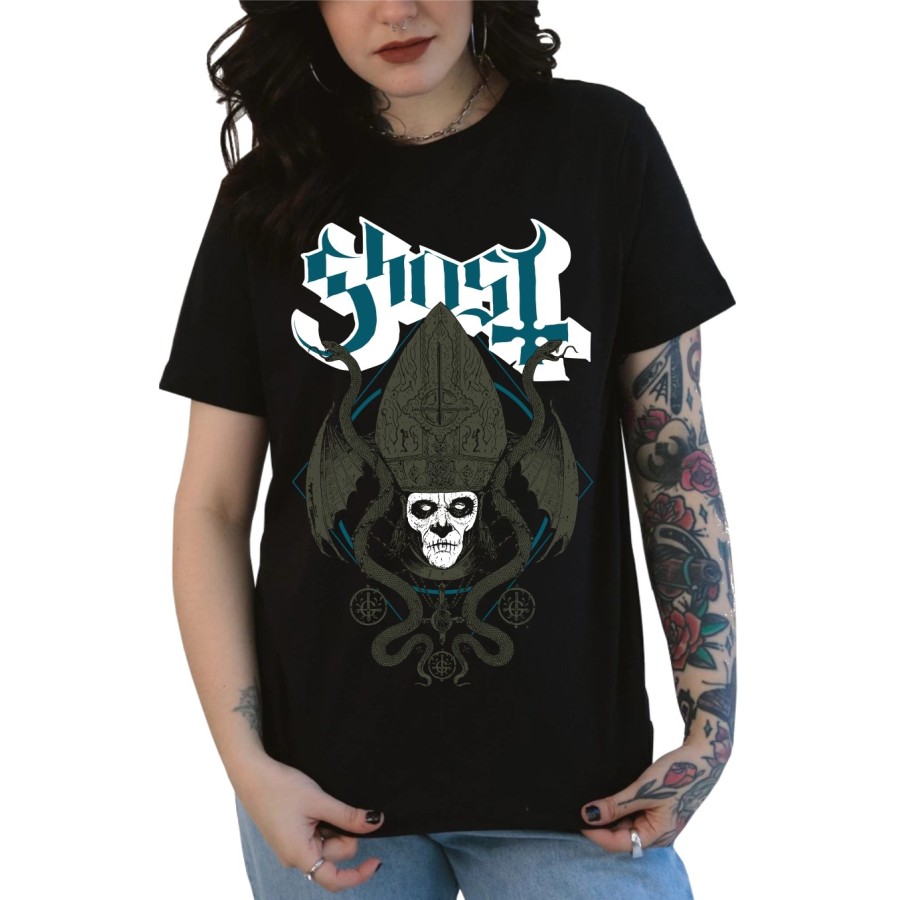 Rockwear Brasil - Baby look Ghost 2 Rockwear Preta