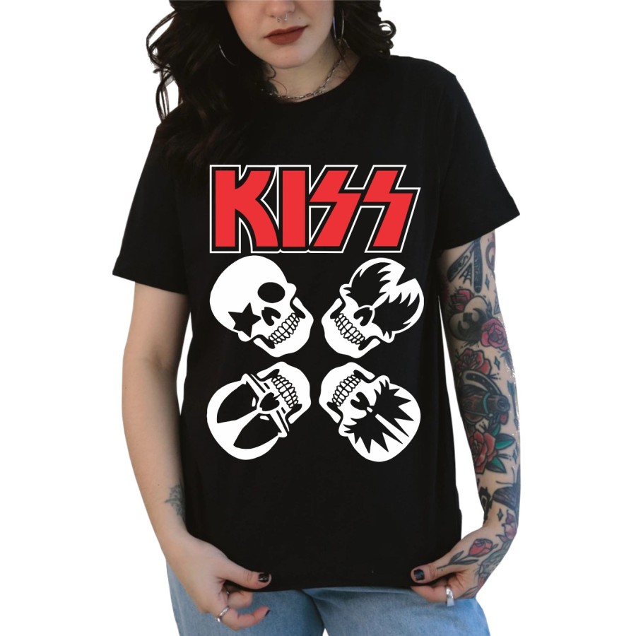 Rockwear Brasil - Baby look KISS 3 Rockwear Preta