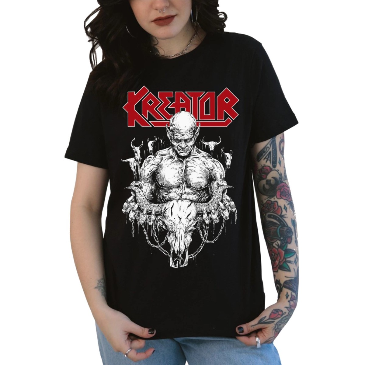Rockwear Brasil - Baby look Kreator 2 Rockwear Preta