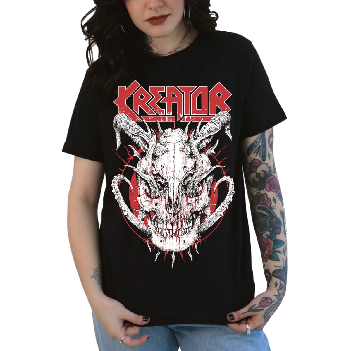 Rockwear Brasil - Baby look Kreator 3 Rockwear Preta