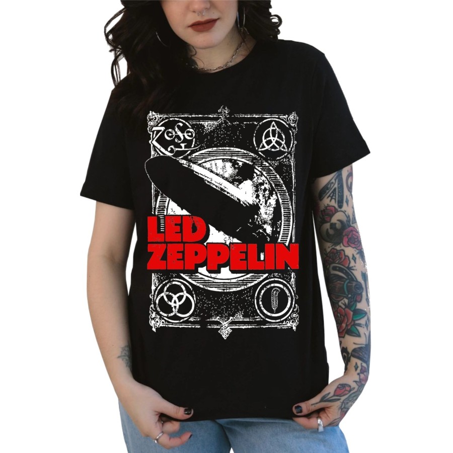 Rockwear Brasil - Baby look Led Zeppelin 3 Rockwear Preta