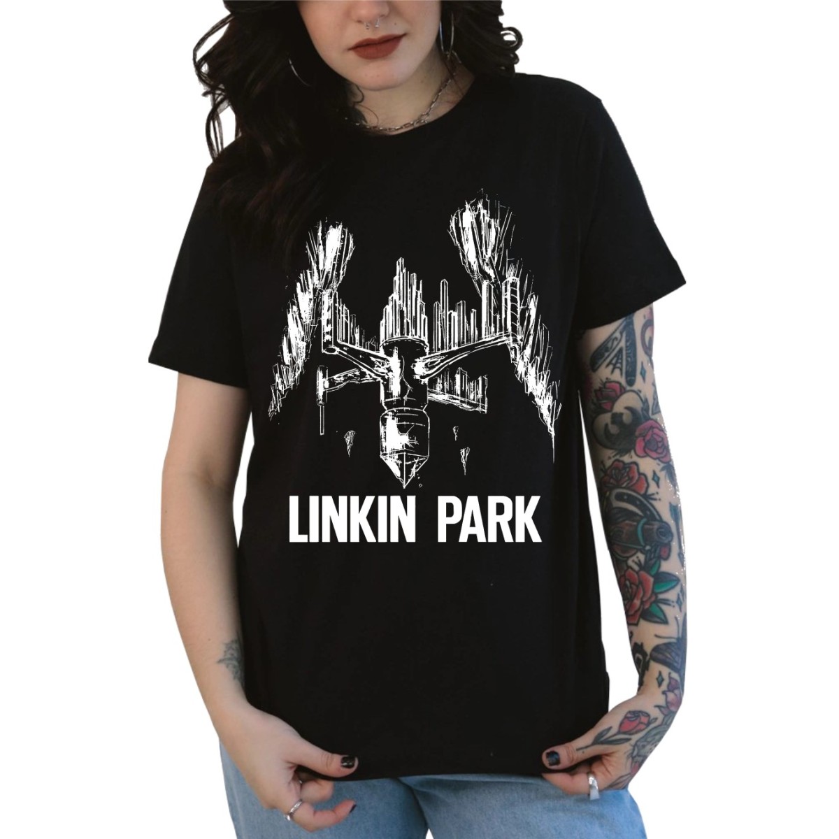 Rockwear Brasil - Baby look Linkin Park 3 Rockwear Preta
