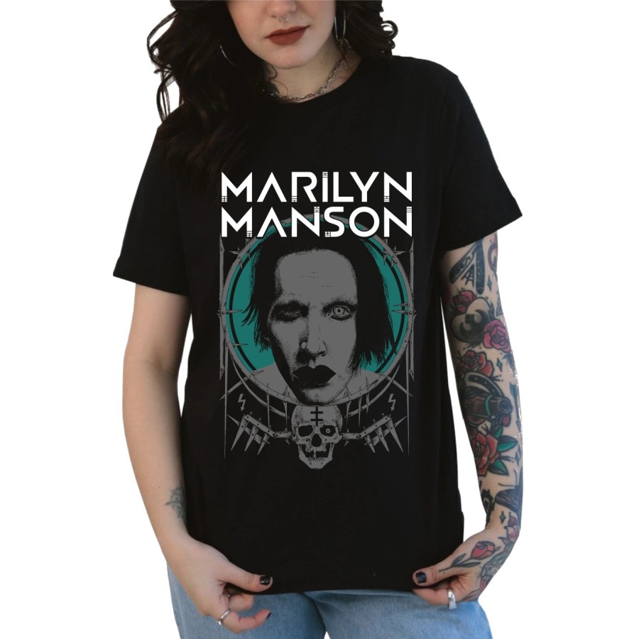 Rockwear Brasil - Baby look Marilyn Manson 2 Rockwear Preta