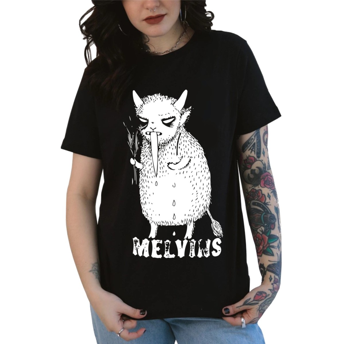 Rockwear Brasil - Baby look Melvins 2 Rockwear Preta