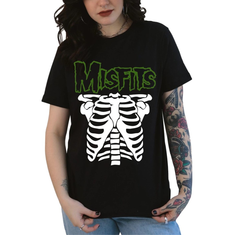 Rockwear Brasil - Baby look Misfits 3 Rockwear Preta