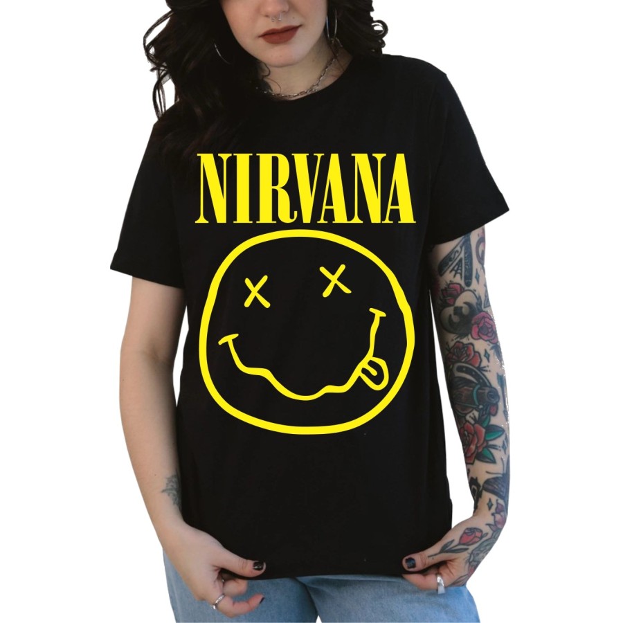 Rockwear Brasil - Baby look Nirvana Rockwear Preta