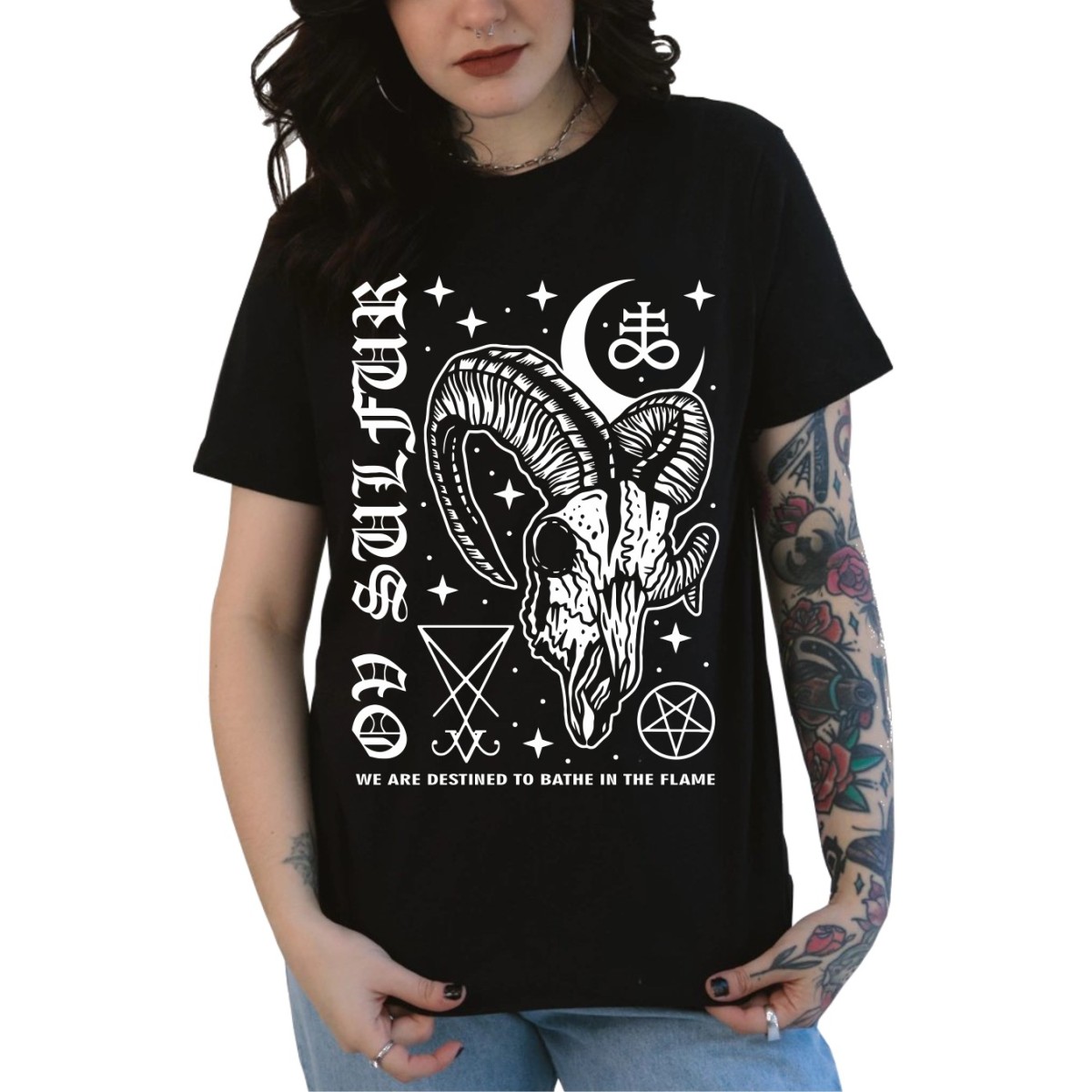 Rockwear Brasil - Baby look Ov Sulfur Rockwear Preta