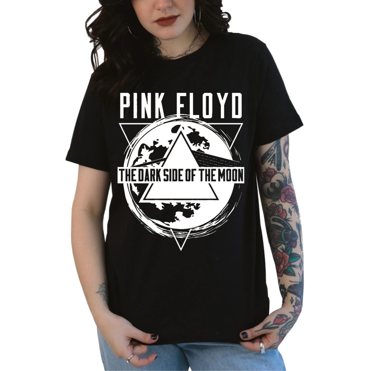 Rockwear Brasil - Baby look Pink Floyd Rockwear Preta