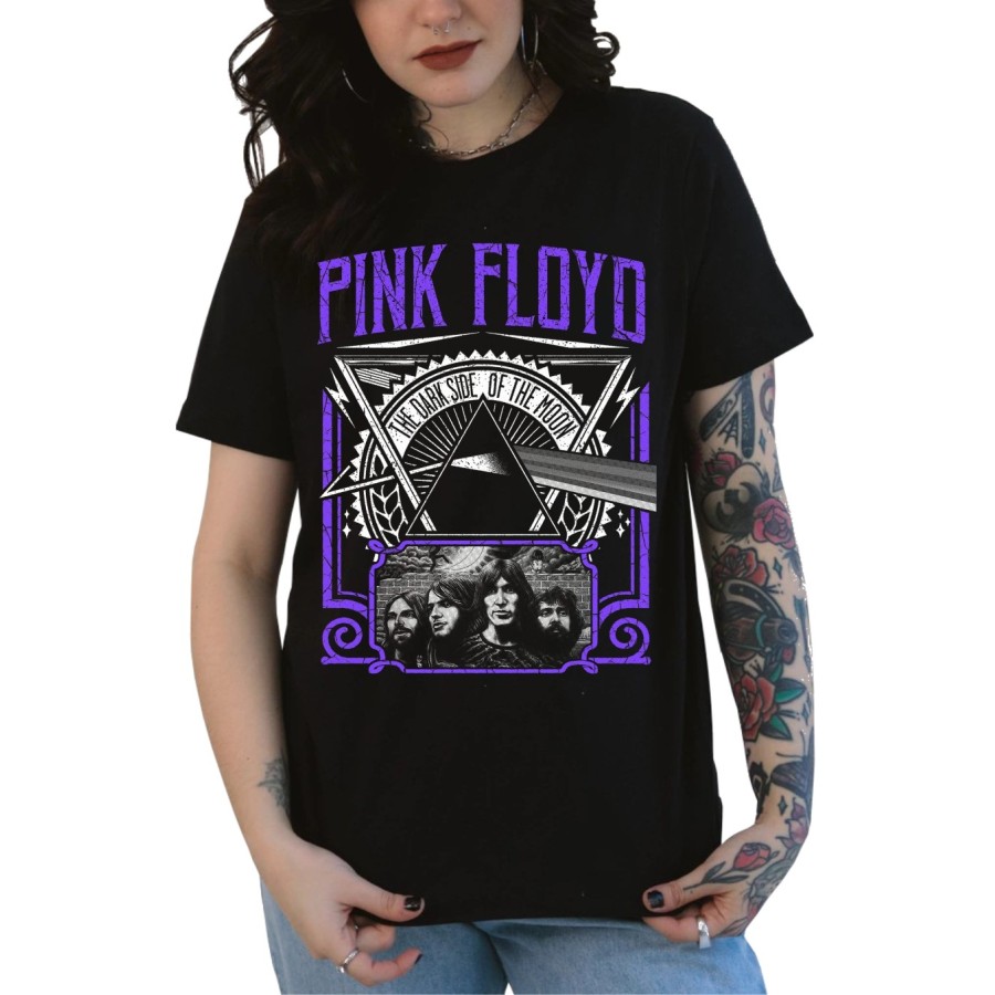 Rockwear Brasil - Baby look Pink Floyd 3 Rockwear Preta