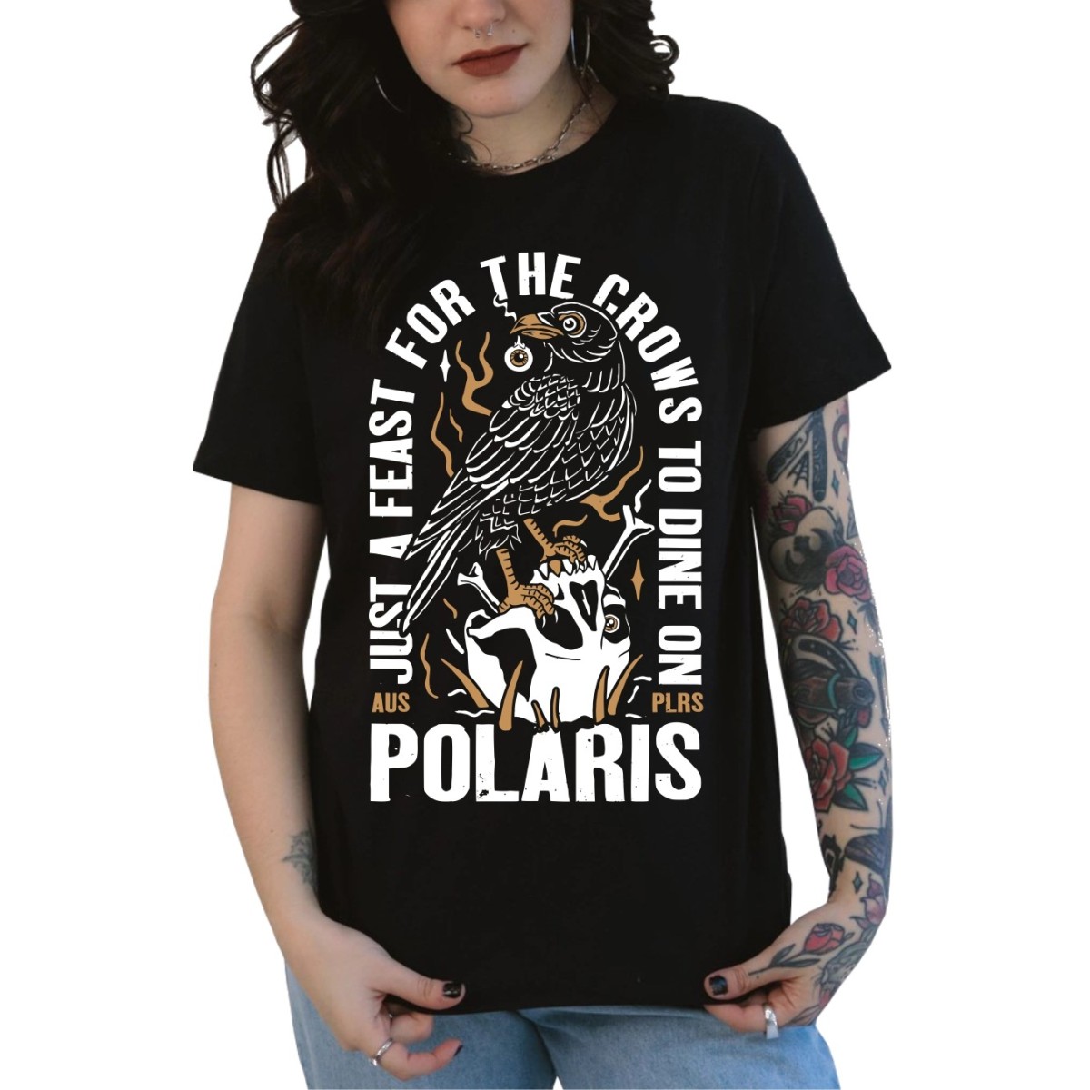 Rockwear Brasil - Baby look Polaris 3 Rockwear Preta