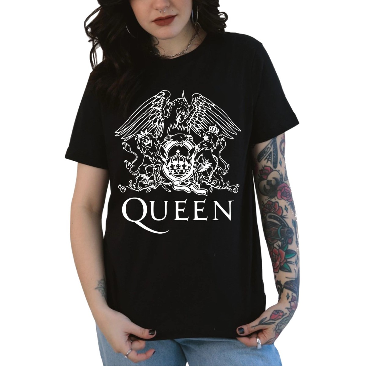 Rockwear Brasil - Baby look Queen Rockwear Preta