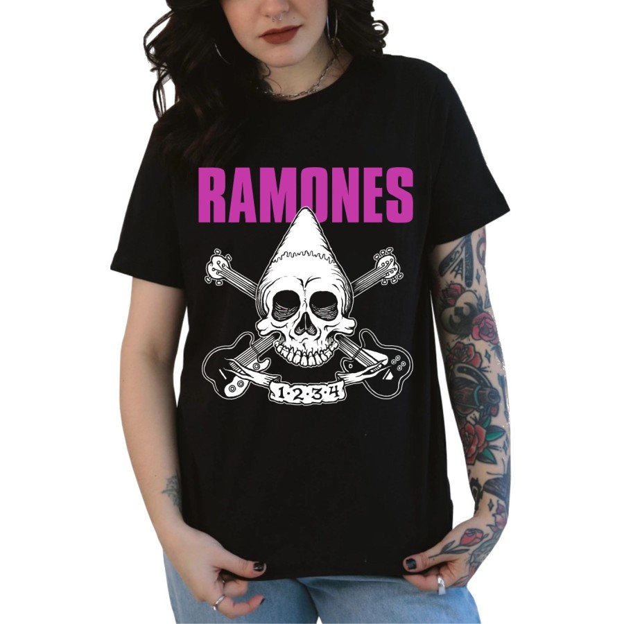 Rockwear Brasil - Baby look Ramones 3 Rockwear Preta