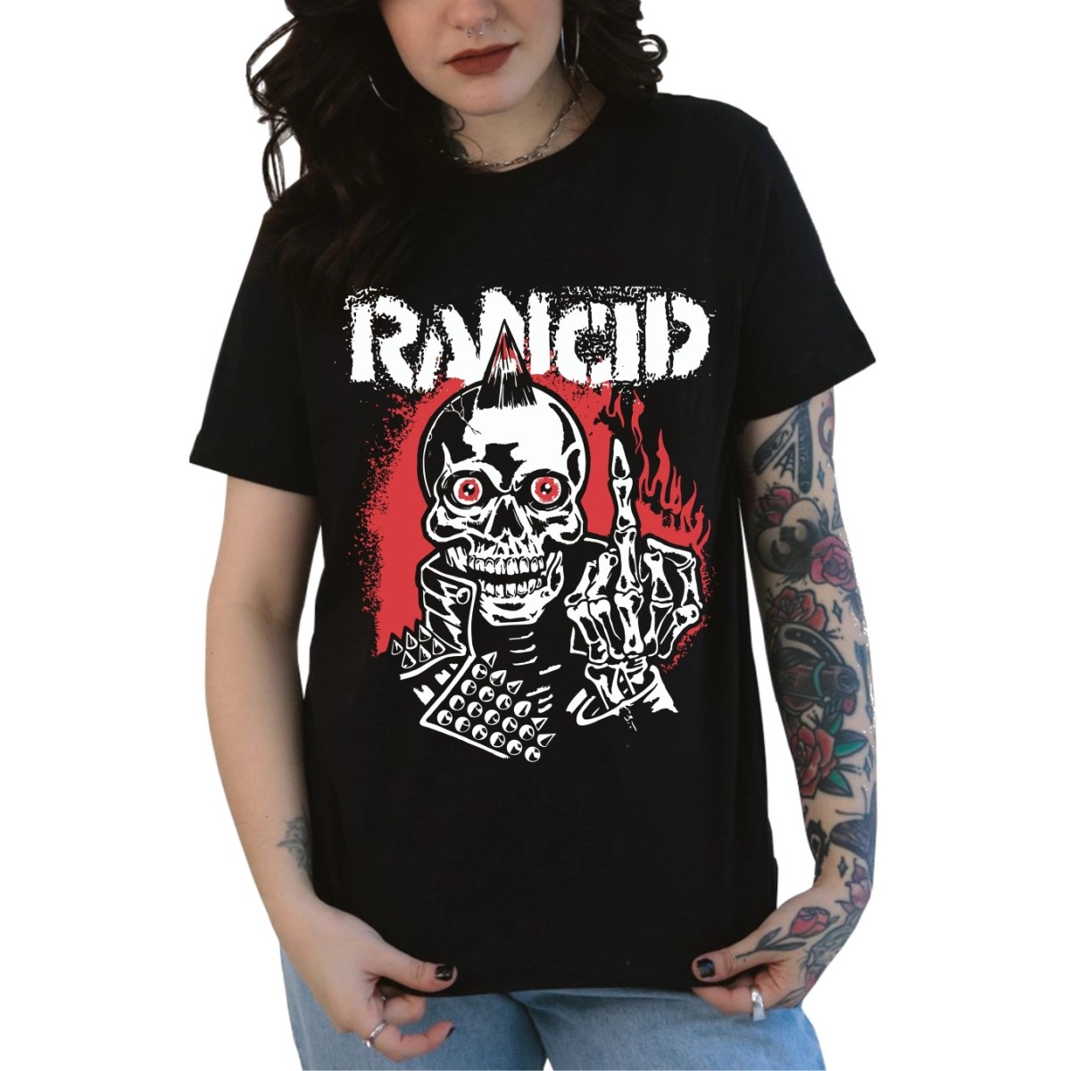 Rockwear Brasil - Baby look Rancid 4 Rockwear Preta