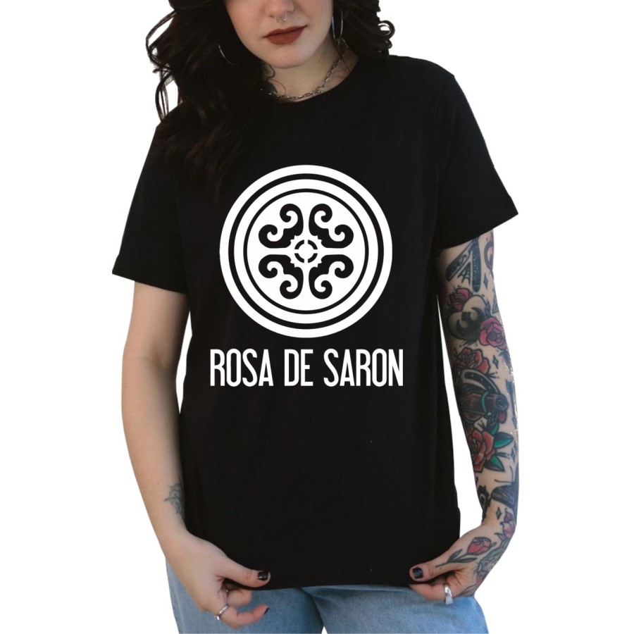 Rockwear Brasil - Baby look Rosa de Saron Rockwear Preta