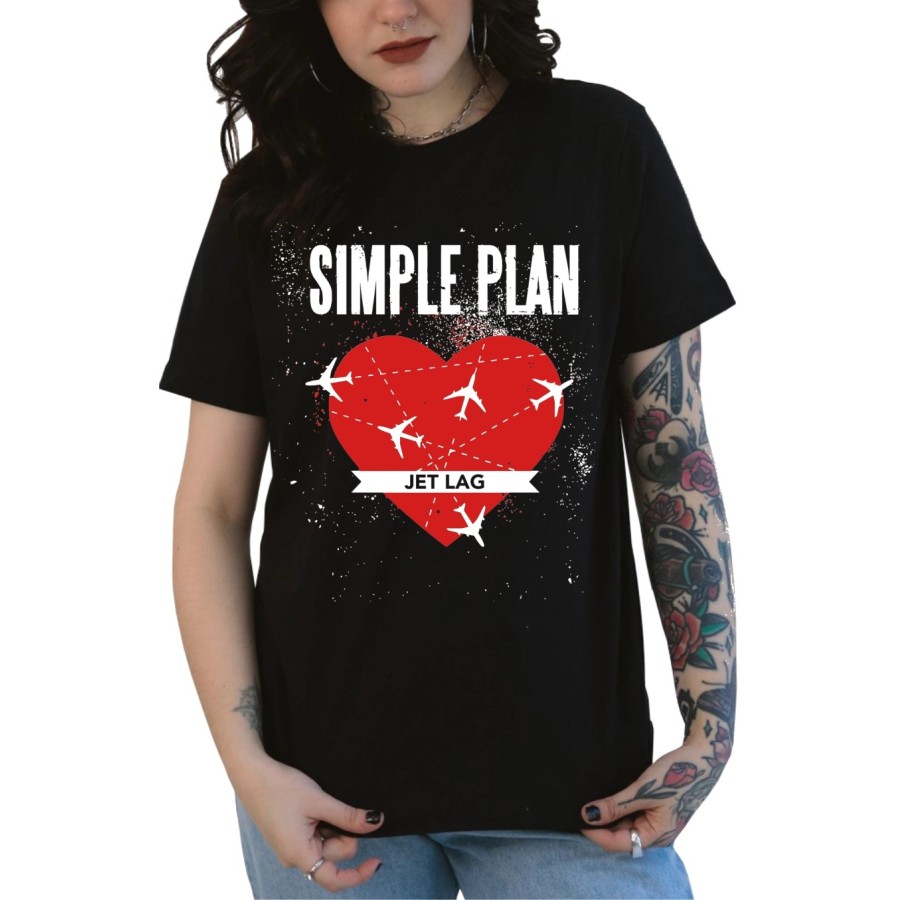 Rockwear Brasil - Baby look Simple Plan Rockwear Preta