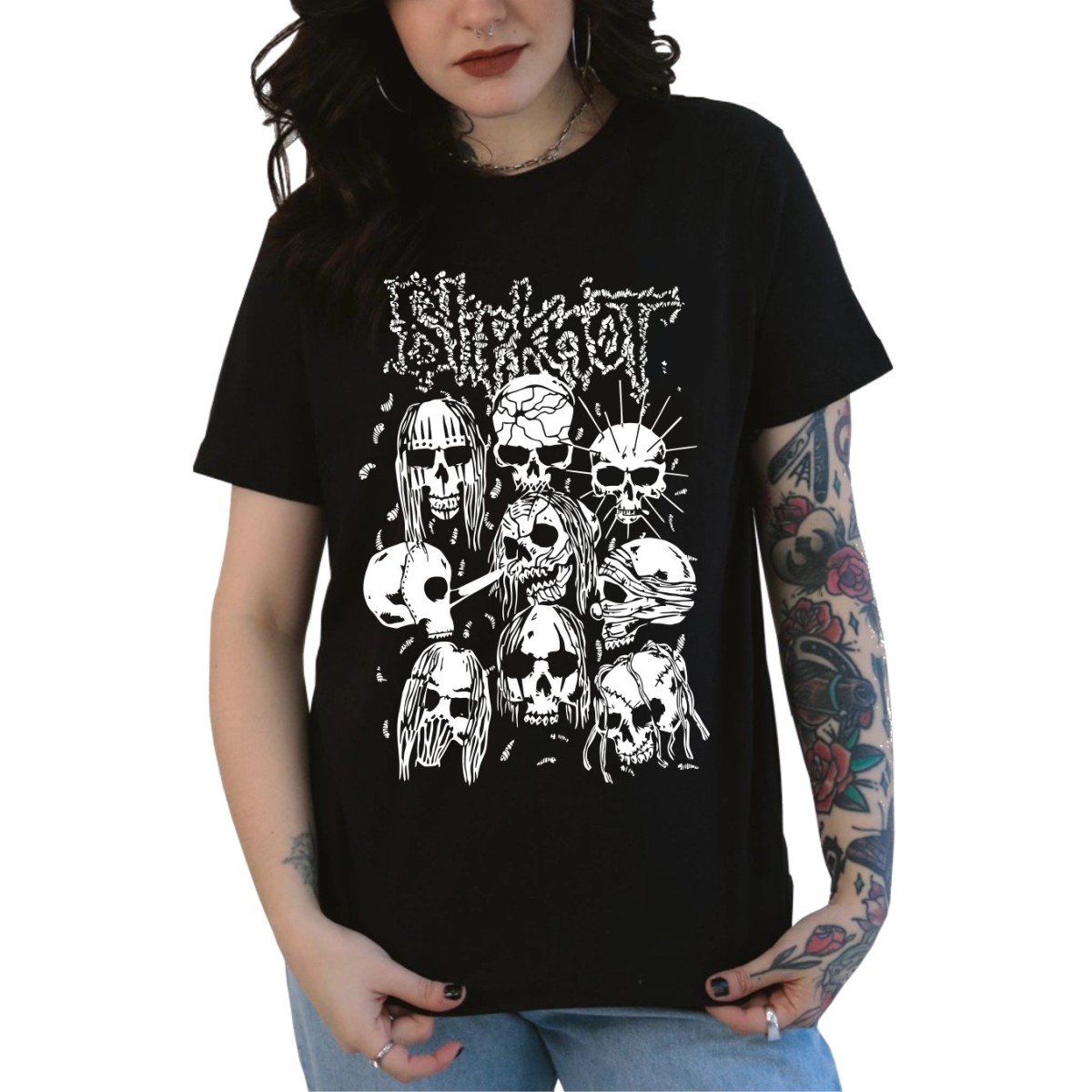Rockwear Brasil - Baby look Slipknot 2 Rockwear Preta