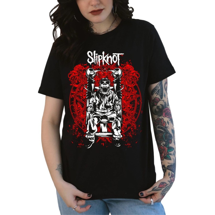 Rockwear Brasil - Baby look Slipknot 6 Rockwear Preta