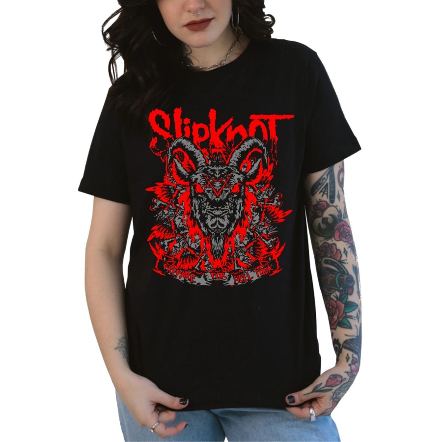 Rockwear Brasil - Baby look Slipknot 8 Rockwear Preta