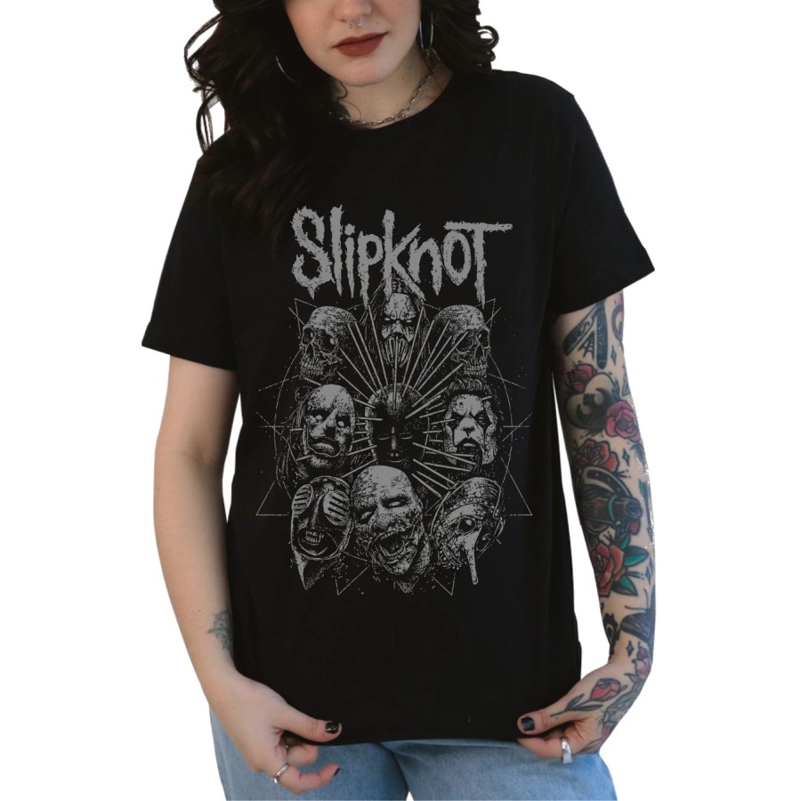 Rockwear Brasil - Baby look Slipknot 10 Rockwear Preta