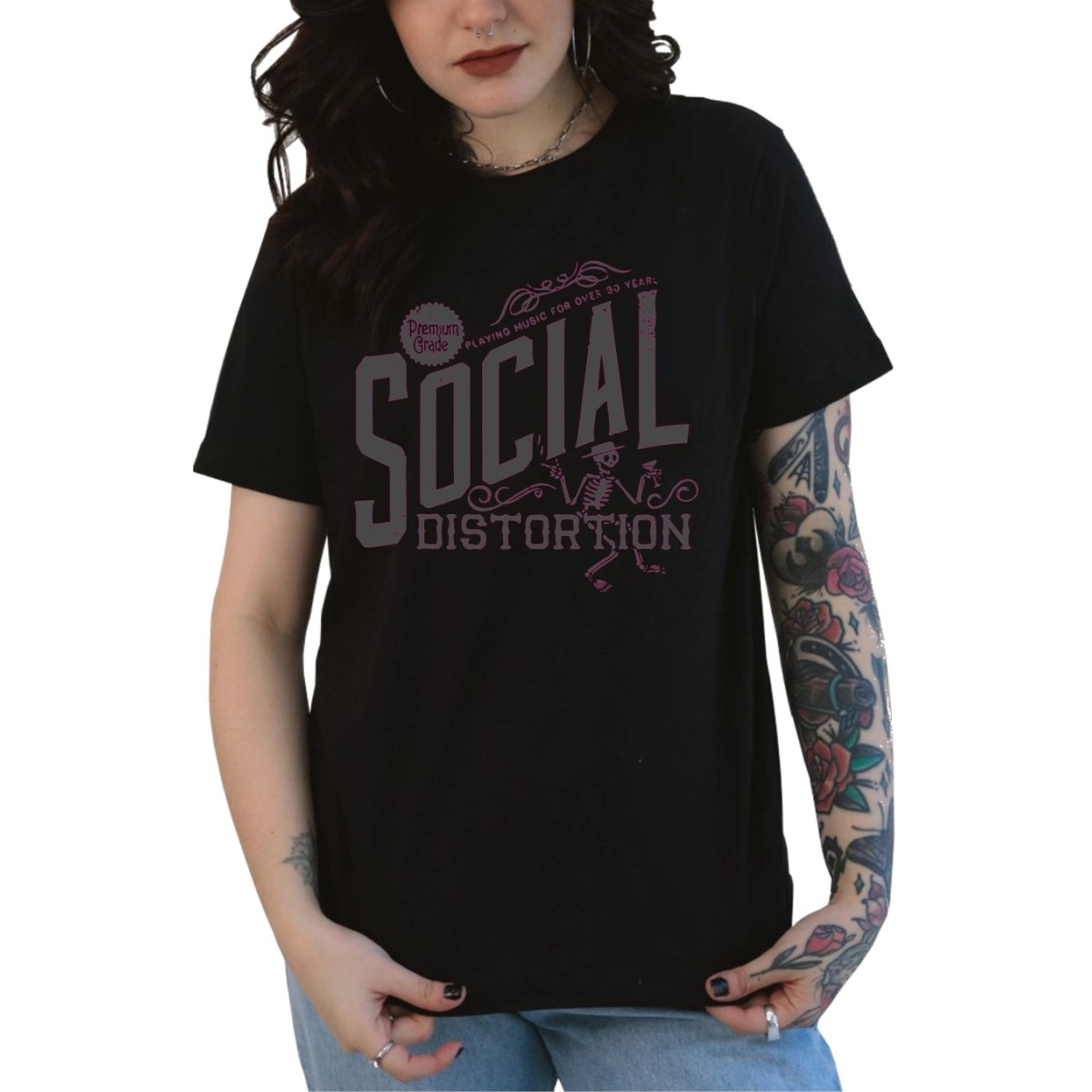 Rockwear Brasil - Baby look Social Distortion Rockwear Preta