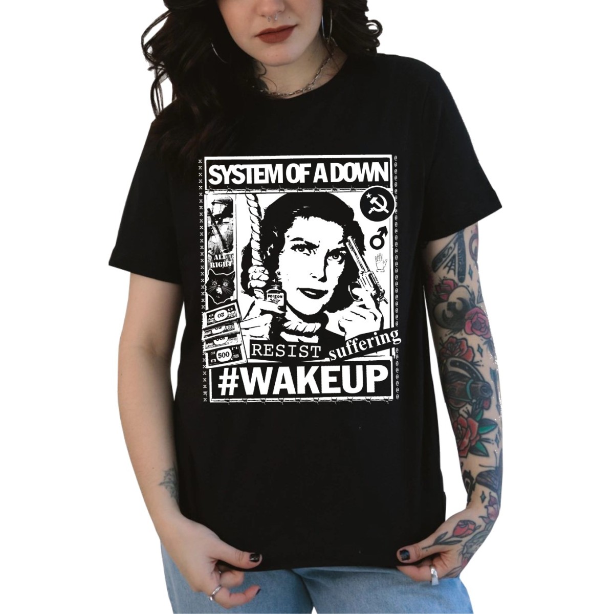 Rockwear Brasil - Baby look System Of A Down Rockwear Preta