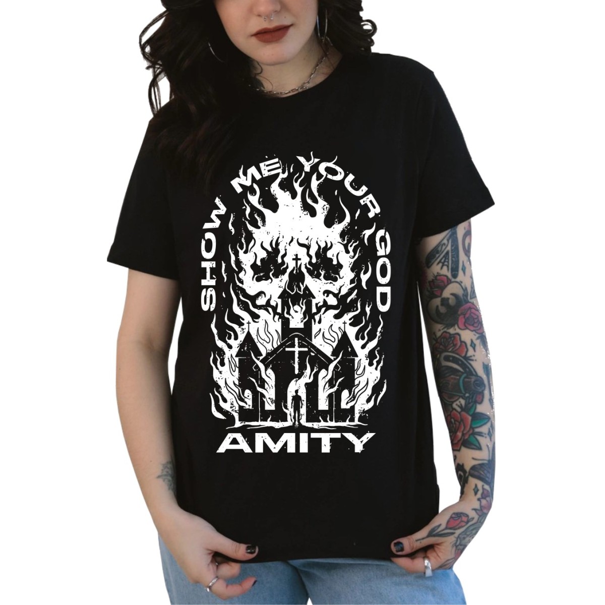 Rockwear Brasil - Baby look The Amity Affliction Rockwear Preta