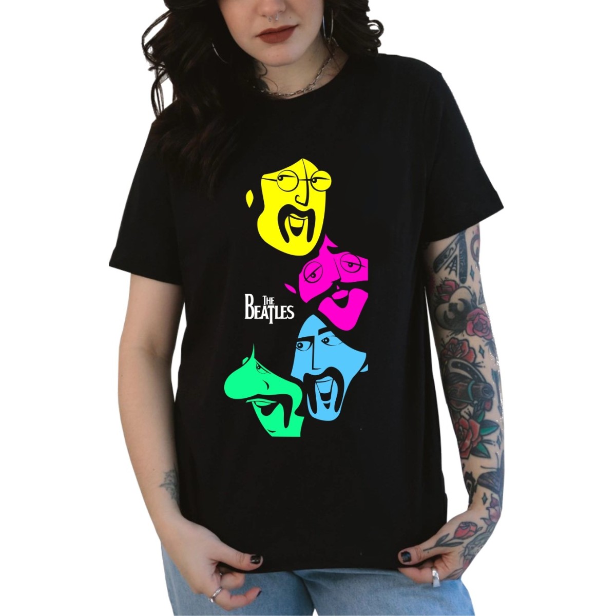 Rockwear Brasil - Baby look The Beatles 2 Rockwear Preta