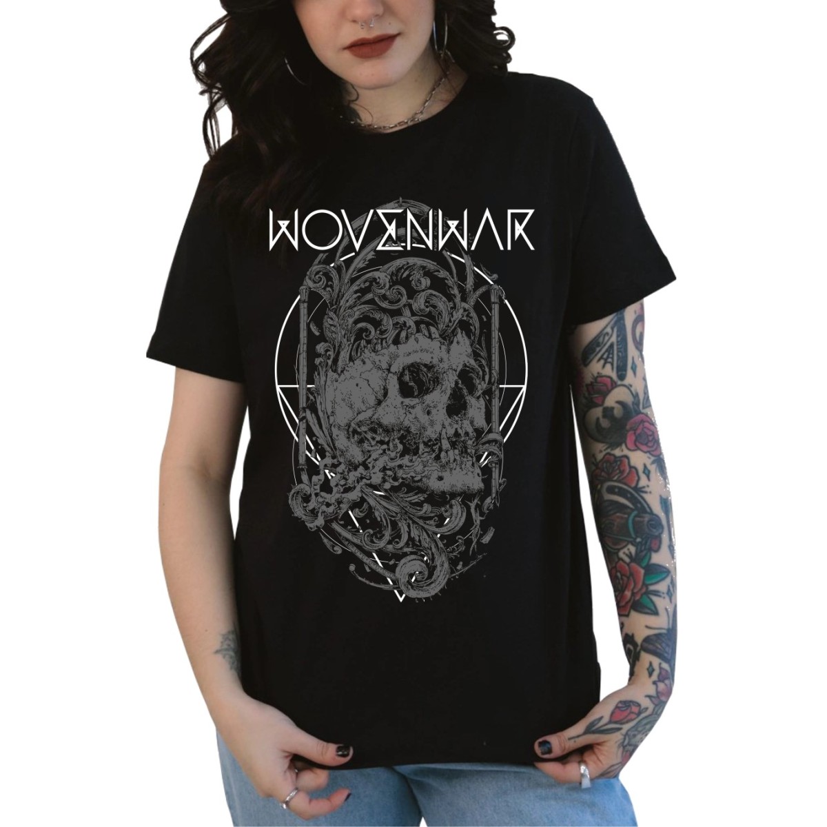 Rockwear Brasil - Baby look Wovenwar Rockwear Preta