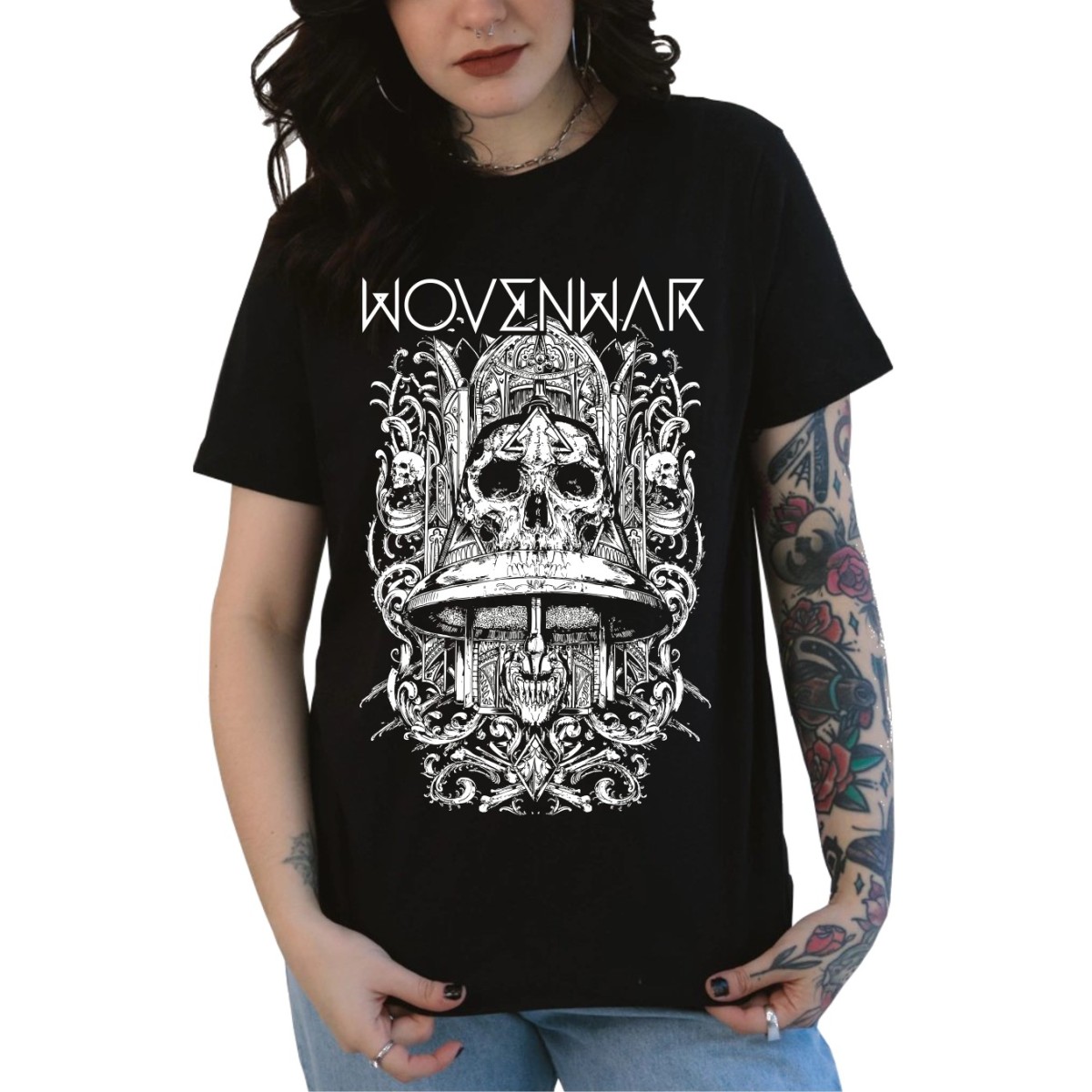 Rockwear Brasil - Baby look Wovenwar 2 Rockwear Preta