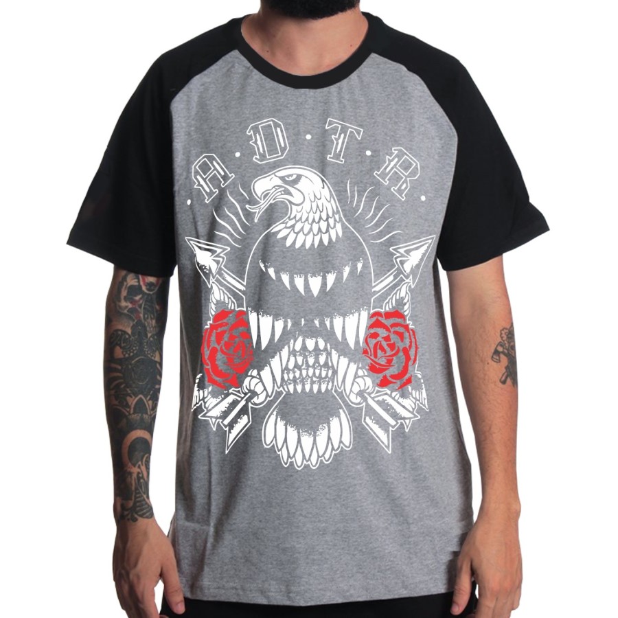 Rockwear Brasil - Camiseta Raglã A Day To Remember 3 Rockwear Preta