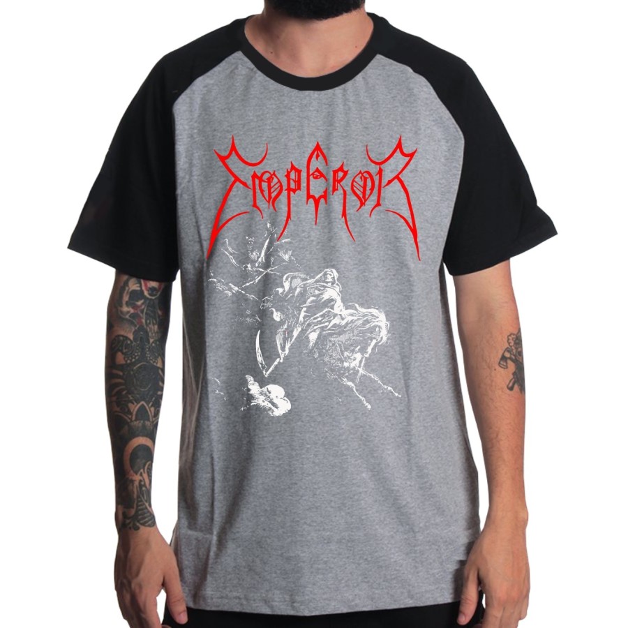 Rockwear Brasil - Camiseta Raglã Emperor Rockwear Preta