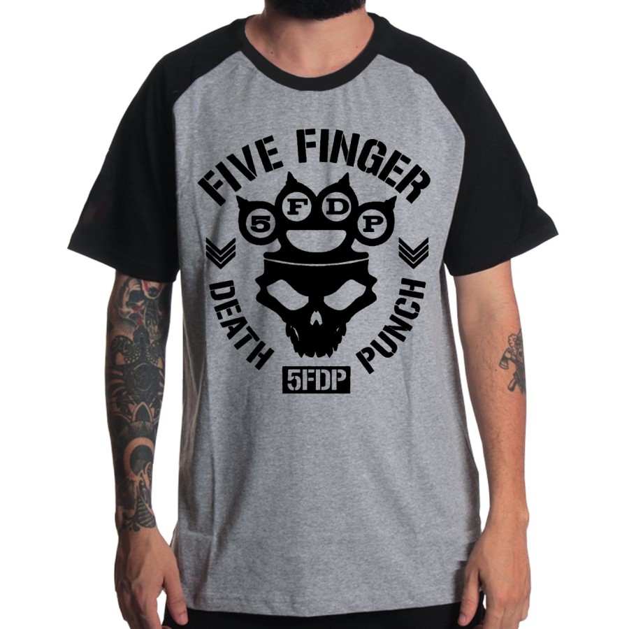 Rockwear Brasil - Camiseta Raglã Five Finger Death Punch Rockwear P...