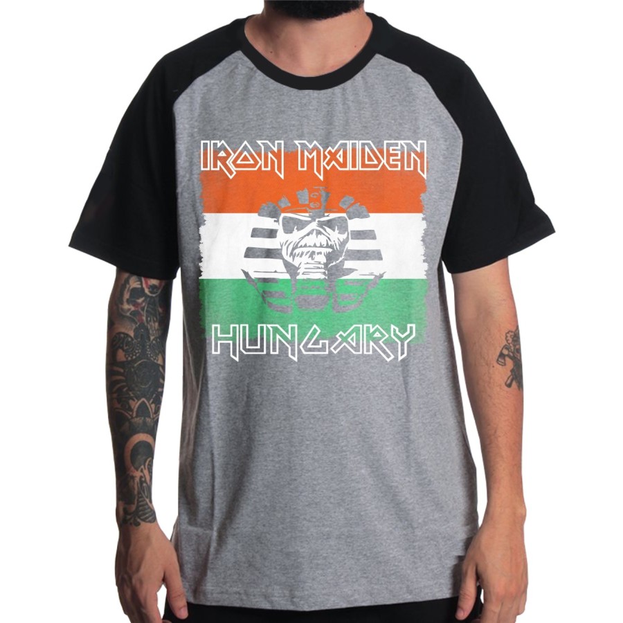 Rockwear Brasil - Camiseta Raglã Iron Maiden 2 Rockwear Preta