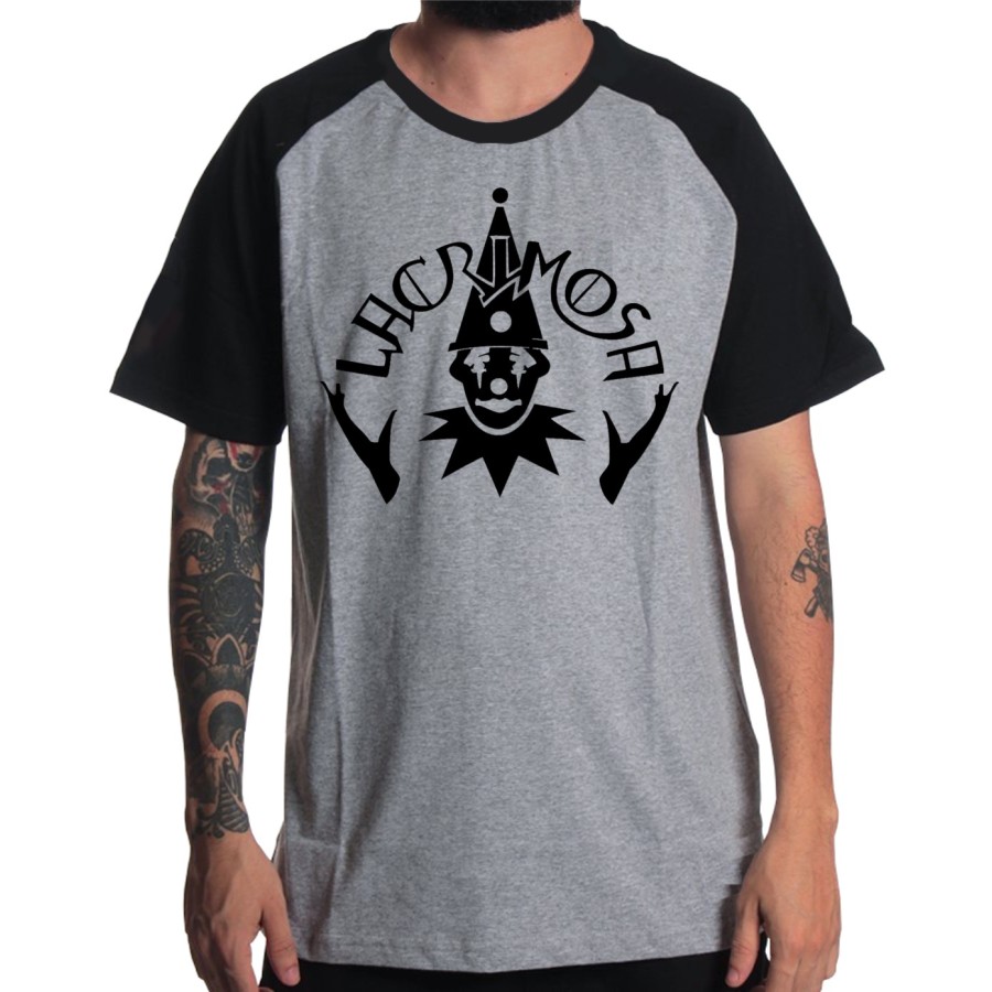Rockwear Brasil - Camiseta Raglã Lacrimosa Rockwear Preta