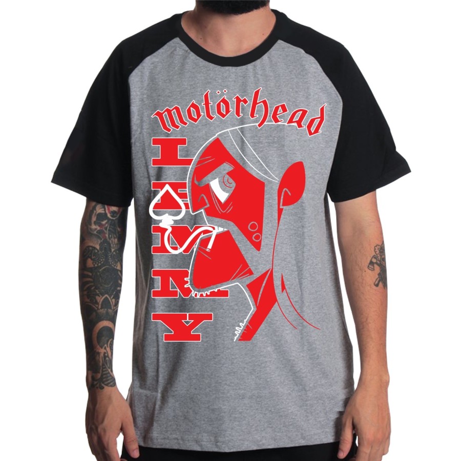 Rockwear Brasil - Camiseta Raglã Lemmy Rockwear Preta