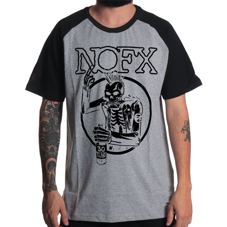 Rockwear Brasil - Camiseta Raglã NOFX Rockwear Preta
