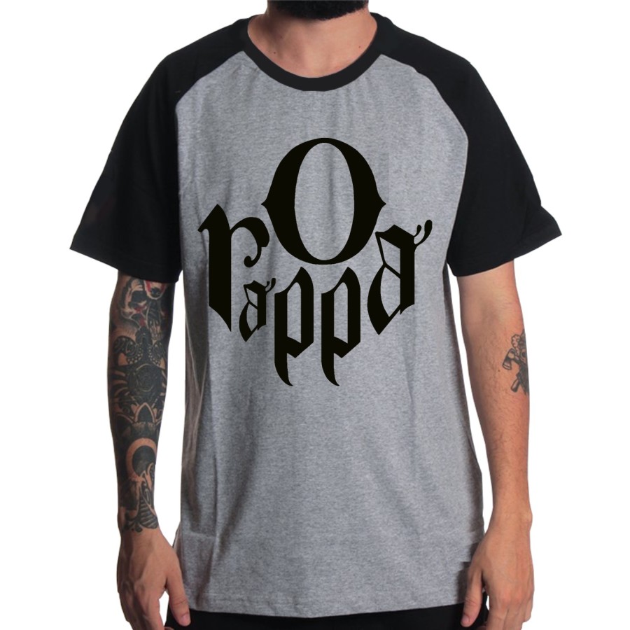 Rockwear Brasil - Camiseta Raglã O Rappa Rockwear Preta