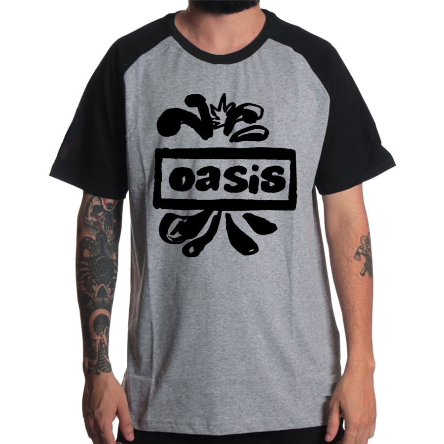Rockwear Brasil - Camiseta Raglã Oasis Rockwear Preta