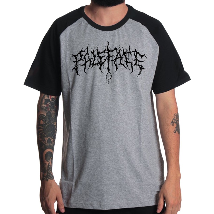 Rockwear Brasil - Camiseta Raglã Paleface Rockwear Preta